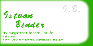 istvan binder business card